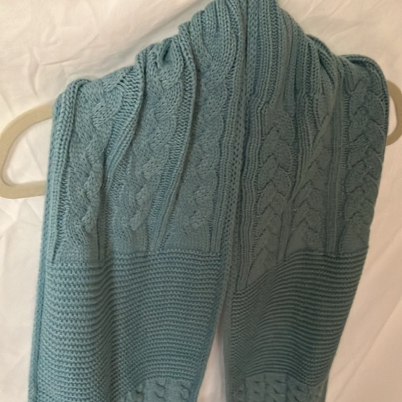 Kate Spade: Sky Blue Cable Knit Scarf - Picture 11 of 16